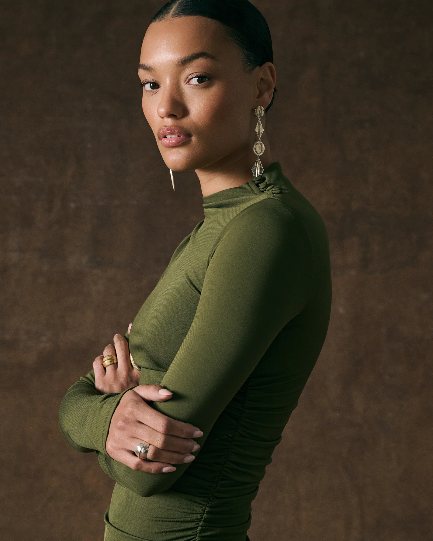 Harlow Arch Drop Earrings - Image 5