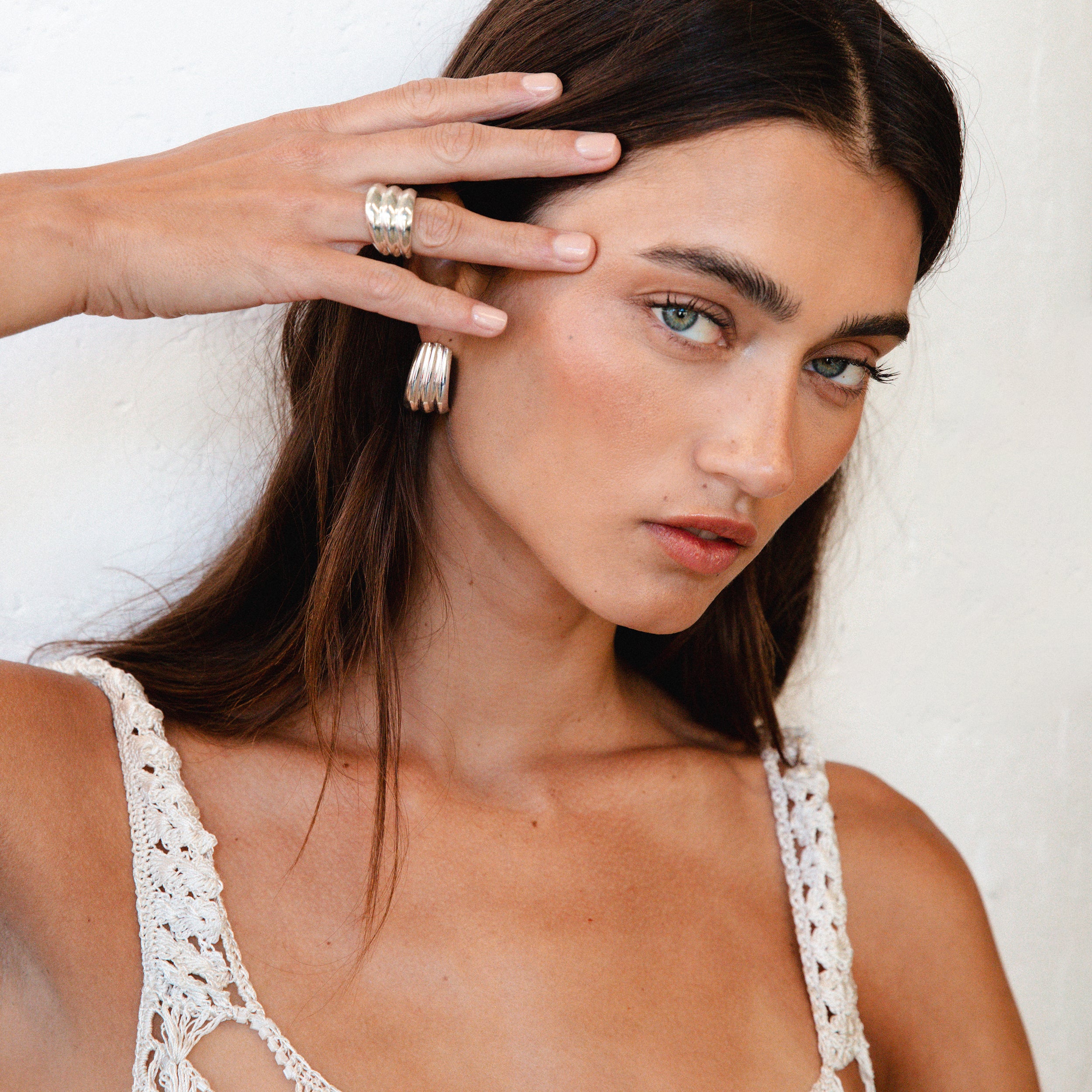 Silver Kerchief Hoops - Image 4